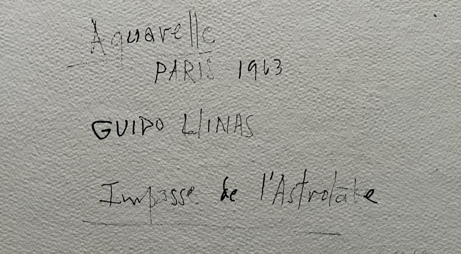 Guido Llinas Tusche auf Papier signiert 1963 Kunst Kuba Havanna abstrakte Kunst