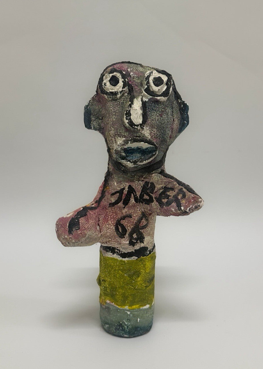 Jaber Al Mahjoud, Sculpture en plâtre peint, 1980