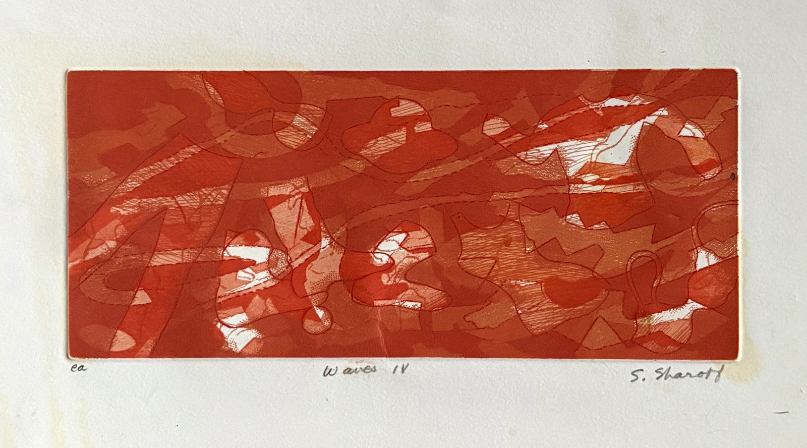 Shirley Sharoff Gravur, signiert, Konzeptkunst, Abstrakte Kunst, Abstrakte Kunst