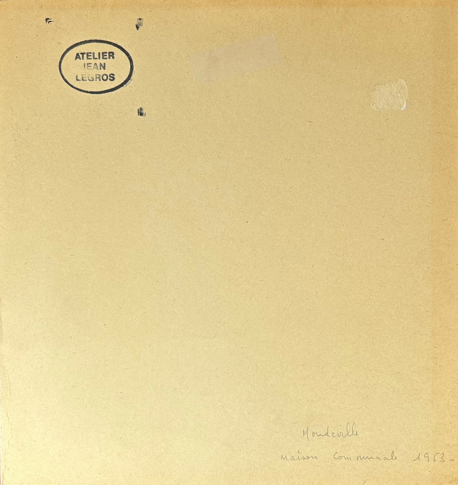 Jean Legros, Gouache auf Karton 1953 Atelierstempel geometrische Abstraktion