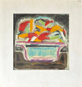 Jean Legros, Gouache auf Karton 1953 Atelierstempel geometrische Abstraktion