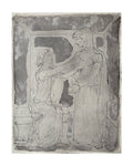 Leon Zack Tusche auf Papier, signiert 1945, lyrische Abstraktion, École de Paris