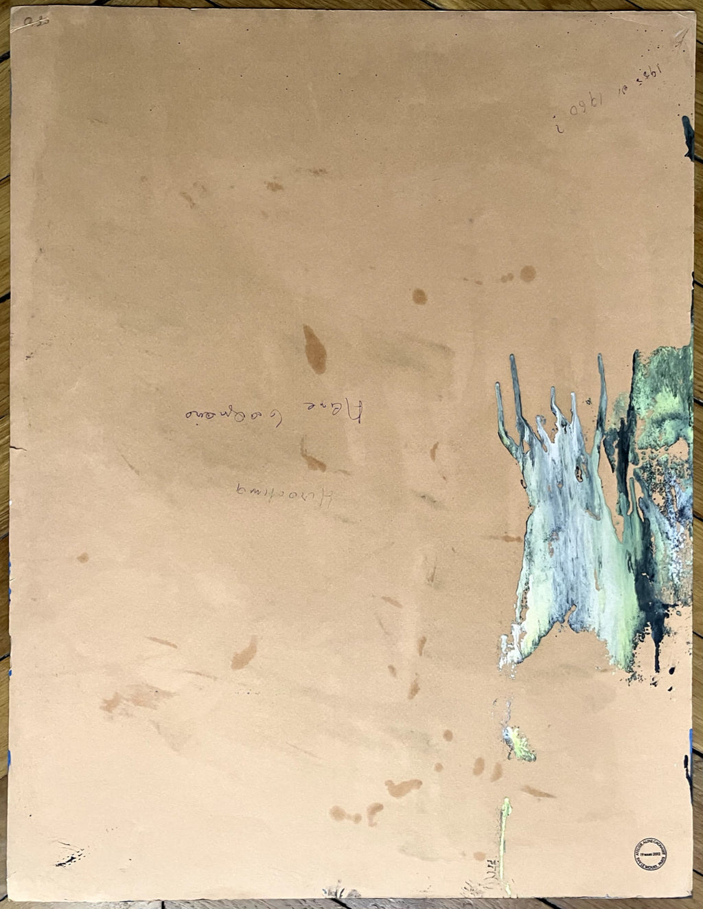 Aline Gagnaire Öl auf Papier, signiert, Surrealismus, abstrakte Kunst, Abstraktion, Kunst