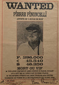 Pierre Pinoncelli Unten rechts signiertes Plakat, 1998 Dediziert, Fluxus