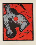 Yves Doaré Lithographie signiert, expressive Figuration, abstrakte Kunst, Abstraktion