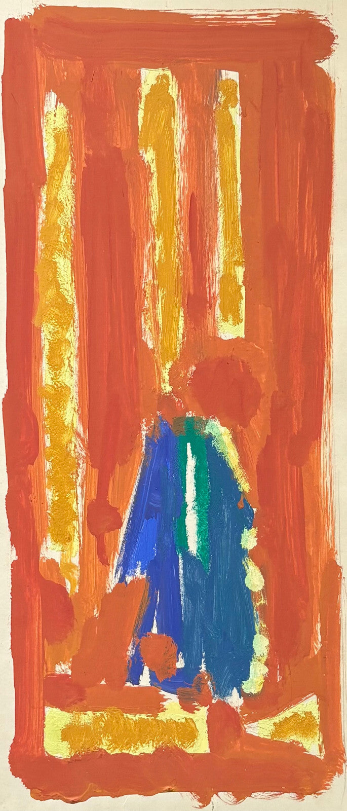 Jean Legros, Gouache auf Papier Atelierstempel geometrische Abstraktion